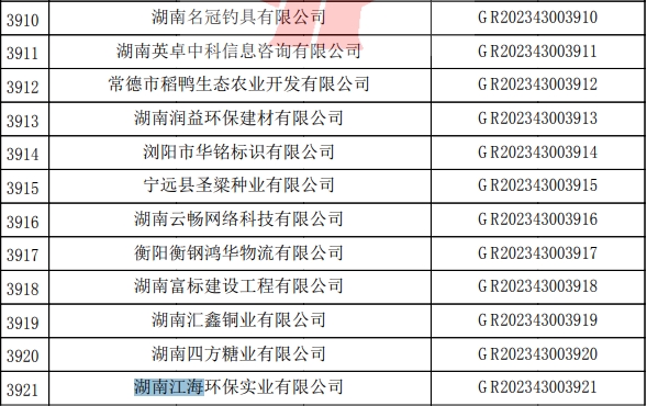 2023年湖南江海，“高新技術(shù)企業(yè)”復(fù)審順利通過(guò)！